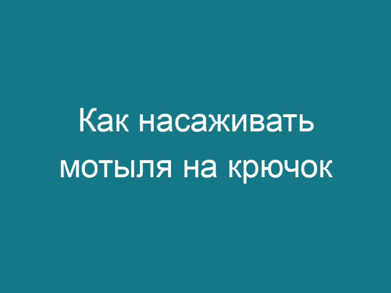 Как насаживать мотыля на крючок