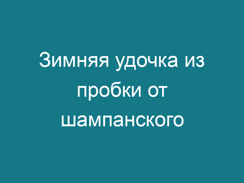 Зимняя удочка из пробки от шампанского